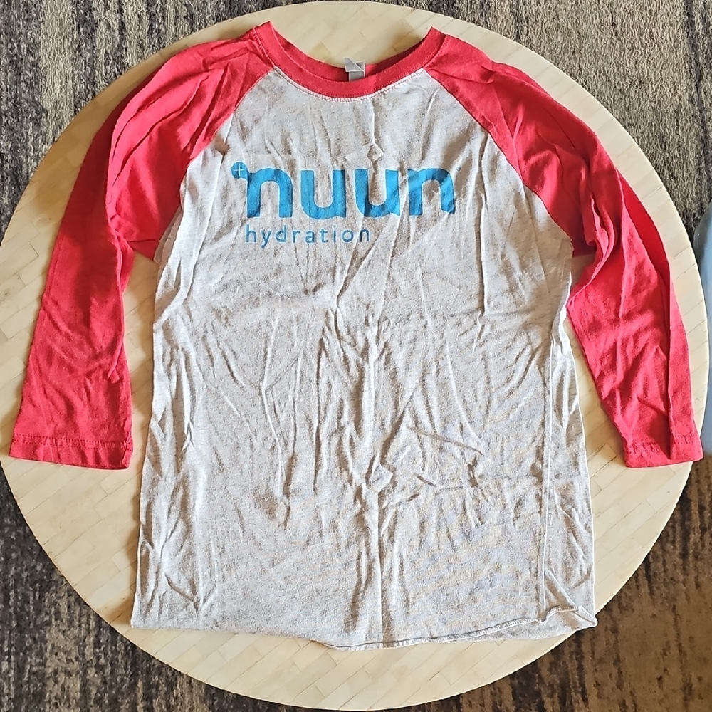 Womens Red Raglan Baseball Tee